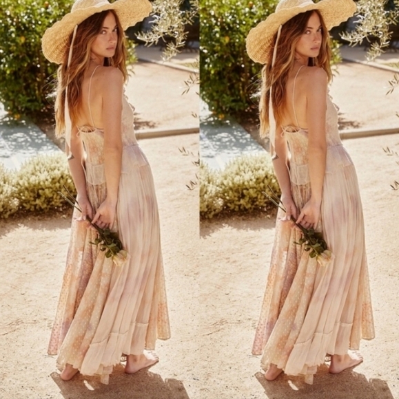 Free People Washed Ashore Maxi Dress Sz S - Picture 2 of 9